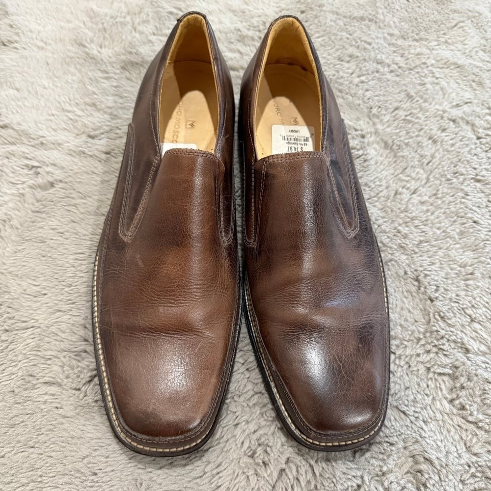 Sandro Moscoloni Lindsey Loafers Mens 14 Brown Excellent Leather Slip On Shoe